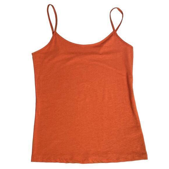 TIME AND TRU BURNT ORANGE ADJUSTABLE STRAPS STRETCH KNIT CAMI/Tank Sz S (4-6) - Picture 6 of 7